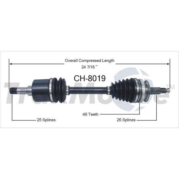 Surtrack Axle Cv Axle Shaft, Ch-8019 CH-8019 - main